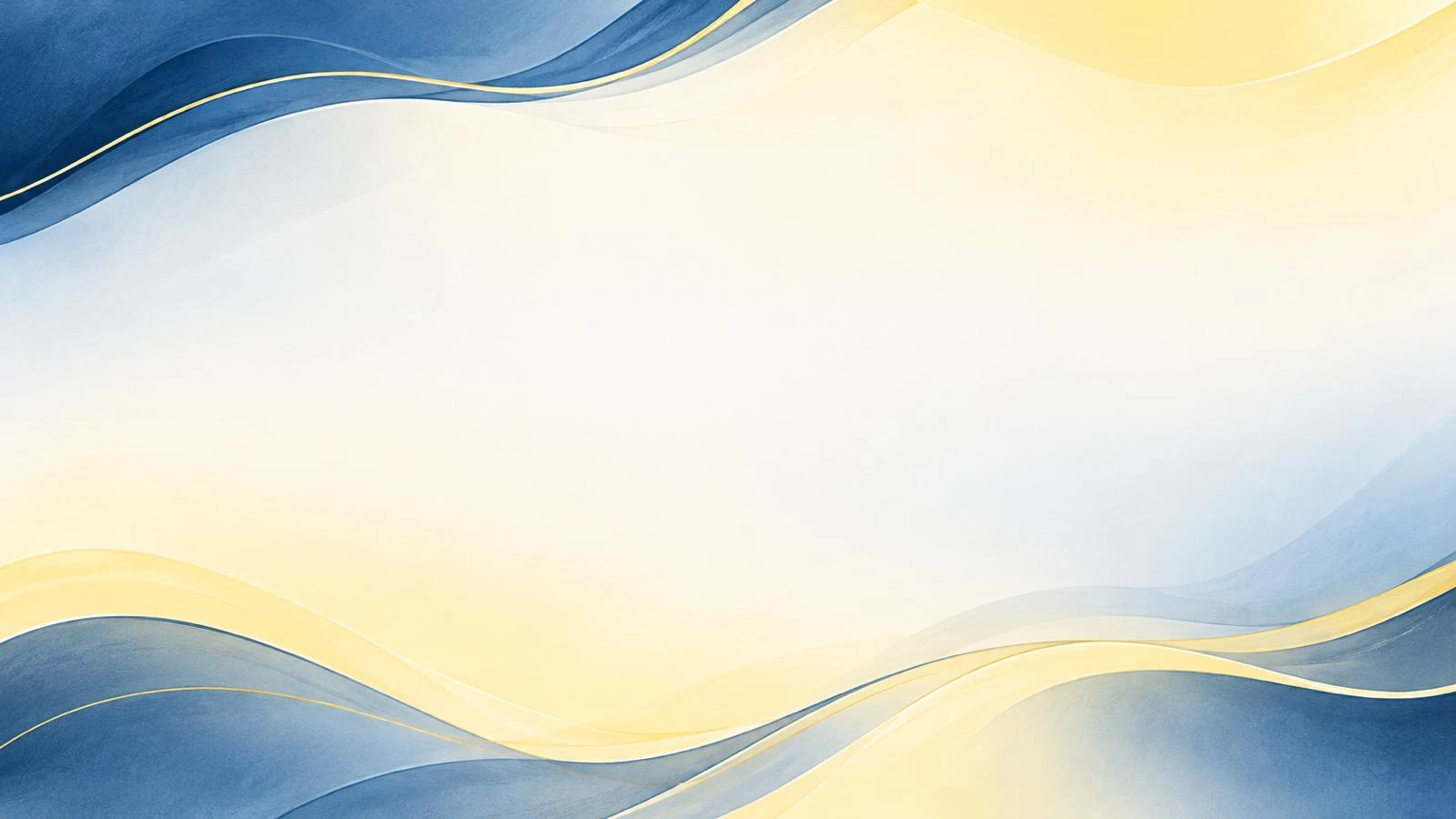 Flowing blue and gold wave artwork
